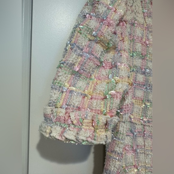 LoveShackFancy Hermosa Tweed Dress in Pink Dream - Picture 8 of 11